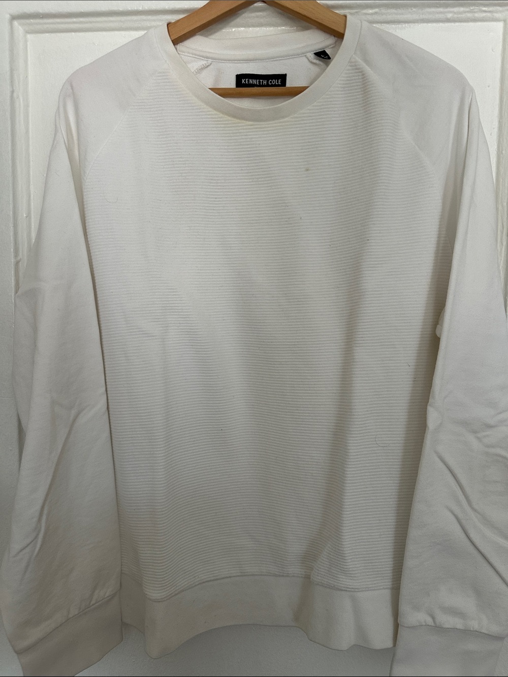 Kenneth Cole Men's White Crewneck Sweater
